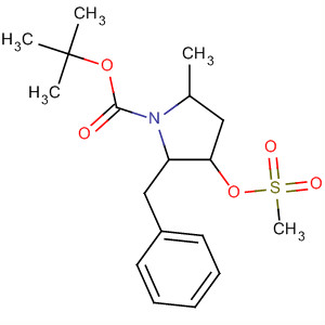872722-35-5  1-Pyrrolidinecarboxylic acid,5-methyl-3-[(methylsulfonyl)oxy]-2-(phenylmethyl)-, 1,1-dimethylethylester, (2S,3S)-