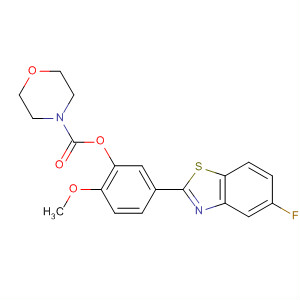 872726-64-2  4-Morpholinecarboxylic acid,5-(5-fluoro-2-benzothiazolyl)-2-methoxyphenyl ester 872726-64-2  4-Morpholinecarboxylic acid,5-(5-fluoro-2-benzothiazolyl)-2-methoxyphenyl ester