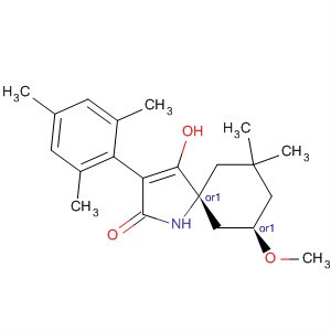872844-53-6  1-Azaspiro[4.5]dec-3-en-2-one,4-hydroxy-9-methoxy-7,7-dimethyl-3-(2,4,6-trimethylphenyl)-,(5R,9R)-rel-