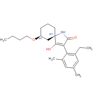 872844-69-4  1-Azaspiro[4.5]dec-3-en-2-one,7-butoxy-3-(2-ethyl-4,6-dimethylphenyl)-4-hydroxy-, (5R,7S)-rel-