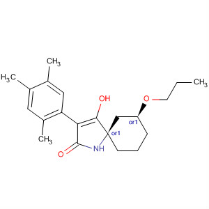 872844-80-9  1-Azaspiro[4.5]dec-3-en-2-one,4-hydroxy-7-propoxy-3-(2,4,5-trimethylphenyl)-, (5R,7S)-rel-