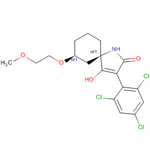 872844-82-1  1-Azaspiro[4.5]dec-3-en-2-one,4-hydroxy-7-(2-methoxyethoxy)-3-(2,4,6-trichlorophenyl)-, (5R,7S)-rel-