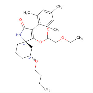 872845-20-0  Acetic acid, ethoxy-,(5R,7R)-7-butoxy-2-oxo-3-(2,4,6-trimethylphenyl)-1-azaspiro[4.5]dec-3-en-4-yl ester, rel-