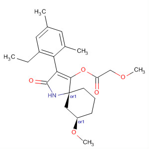 872845-31-3  Acetic acid, methoxy-,(5R,7R)-3-(2-ethyl-4,6-dimethylphenyl)-7-methoxy-2-oxo-1-azaspiro[4.5]dec-3-en-4-yl ester, rel-