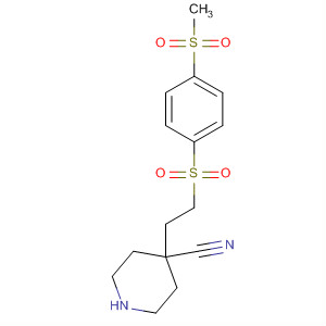 872850-24-3  4-Piperidinecarbonitrile, 4-[2-[[4-(methylsulfonyl)phenyl]sulfonyl]ethyl]-