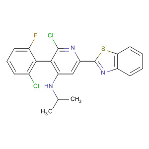 872853-27-5  4-Pyridinamine,6-(2-benzothiazolyl)-2-chloro-3-(2-chloro-6-fluorophenyl)-N-(1-methylethyl)-