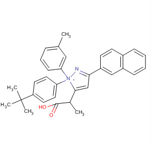 872858-60-1  1H-Pyrazole-5-propanoic acid,1-[4-(1,1-dimethylethyl)phenyl]-a-(3-methylphenyl)-3-(2-naphthalenyl)-