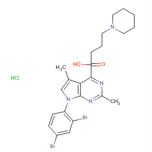 872865-70-8  4-Piperidinebutanoic acid,1-[7-(2,4-dibromophenyl)-2,5-dimethyl-7H-pyrrolo[2,3-d]pyrimidin-4-yl]-,monohydrochloride