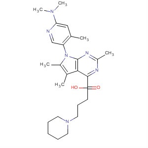872865-92-4  4-Piperidinebutanoic acid,1-[7-[6-(dimethylamino)-4-methyl-3-pyridinyl]-2,5,6-trimethyl-7H-pyrrolo[2,3-d]pyrimidin-4-yl]-