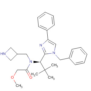 872877-81-1  Acetamide,N-(3-azetidinylmethyl)-N-[(1R)-2,2-dimethyl-1-[4-phenyl-1-(phenylmethyl)-1H-imidazol-2-yl]propyl]-2-methoxy-