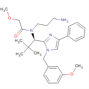 872878-27-8  Acetamide,N-(3-aminopropyl)-2-methoxy-N-[(1R)-1-[1-[(3-methoxyphenyl)methyl]-4-phenyl-1H-imidazol-2-yl]-2,2-dimethylpropyl]-