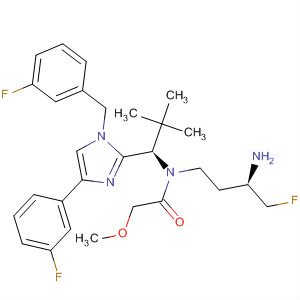 872879-44-2  Acetamide,N-[(3R)-3-amino-4-fluorobutyl]-N-[(1R)-1-[4-(3-fluorophenyl)-1-[(3-fluorophenyl)methyl]-1H-imidazol-2-yl]-2,2-dimethylpropyl]-2-methoxy-
