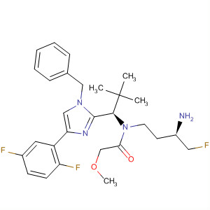 872879-52-2  Acetamide,N-[(3R)-3-amino-4-fluorobutyl]-N-[(1R)-1-[4-(2,5-difluorophenyl)-1-(phenylmethyl)-1H-imidazol-2-yl]-2,2-dimethylpropyl]-2-methoxy-