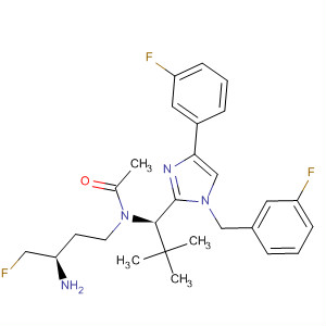872879-62-4  Acetamide,N-[(3R)-3-amino-4-fluorobutyl]-N-[(1R)-1-[4-(3-fluorophenyl)-1-[(3-fluorophenyl)methyl]-1H-imidazol-2-yl]-2,2-dimethylpropyl]-