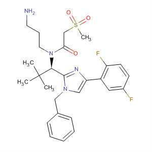 872879-81-7  Acetamide,N-(3-aminopropyl)-N-[(1R)-1-[4-(2,5-difluorophenyl)-1-(phenylmethyl)-1H-imidazol-2-yl]-2,2-dimethylpropyl]-2-(methylsulfonyl)-