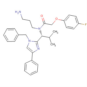 872879-97-5  Acetamide,N-(3-aminopropyl)-2-(4-fluorophenoxy)-N-[(1R)-2-methyl-1-[4-phenyl-1-(phenylmethyl)-1H-imidazol-2-yl]propyl]-