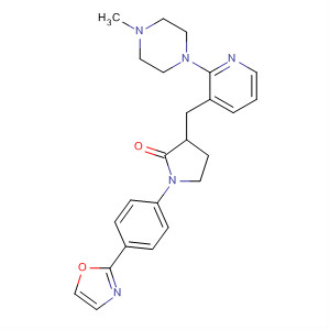 872882-74-1  2-Pyrrolidinone,3-[[2-(4-methyl-1-piperazinyl)-3-pyridinyl]methyl]-1-[4-(2-oxazolyl)phenyl]-