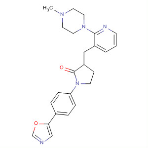 872882-76-3  2-Pyrrolidinone,3-[[2-(4-methyl-1-piperazinyl)-3-pyridinyl]methyl]-1-[4-(5-oxazolyl)phenyl]-