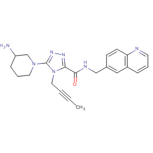 872966-10-4  4H-1,2,4-Triazole-3-carboxamide,5-(3-amino-1-piperidinyl)-4-(2-butynyl)-N-(6-quinolinylmethyl)-