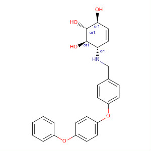 872977-10-1  4-Cyclohexene-1,2,3-triol,6-[[[4-(4-phenoxyphenoxy)phenyl]methyl]amino]-, (1R,2R,3S,6S)-rel-