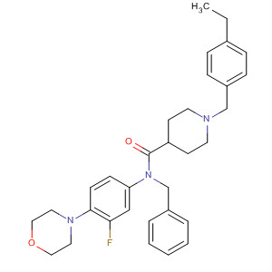 872991-75-8  4-Piperidinecarboxamide,1-[(4-ethylphenyl)methyl]-N-[3-fluoro-4-(4-morpholinyl)phenyl]-N-(phenylmethyl)-