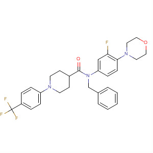 872991-79-2  4-Piperidinecarboxamide,N-[3-fluoro-4-(4-morpholinyl)phenyl]-N-(phenylmethyl)-1-[4-(trifluoromethyl)phenyl]-