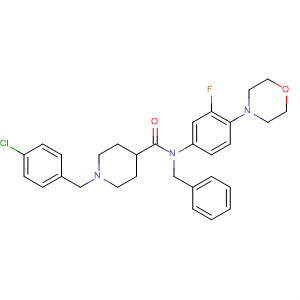 872991-80-5  4-Piperidinecarboxamide,1-[(4-chlorophenyl)methyl]-N-[3-fluoro-4-(4-morpholinyl)phenyl]-N-(phenylmethyl)-