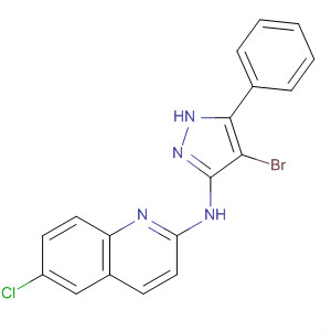 873008-18-5  2-Quinolinamine, N-(4-bromo-5-phenyl-1H-pyrazol-3-yl)-6-chloro-