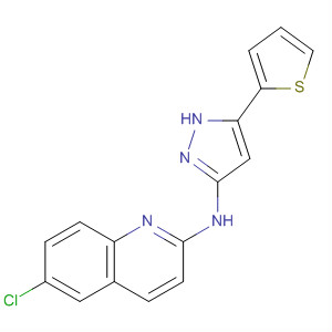 873008-30-1  2-Quinolinamine, 6-chloro-N-[5-(2-thienyl)-1H-pyrazol-3-yl]-