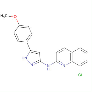 873008-32-3  2-Quinolinamine, 8-chloro-N-[5-(4-methoxyphenyl)-1H-pyrazol-3-yl]-