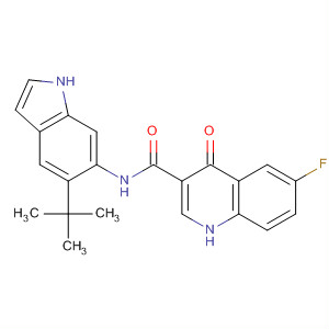 873051-40-2  3-Quinolinecarboxamide,N-[5-(1,1-dimethylethyl)-1H-indol-6-yl]-6-fluoro-1,4-dihydro-4-oxo-