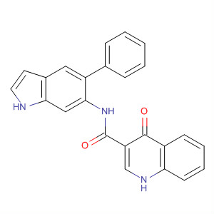 873051-73-1  3-Quinolinecarboxamide, 1,4-dihydro-4-oxo-N-(5-phenyl-1H-indol-6-yl)-