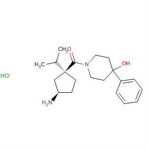 873063-10-6  4-Piperidinol,1-[[(1S,3R)-3-amino-1-(1-methylethyl)cyclopentyl]carbonyl]-4-phenyl-,monohydrochloride