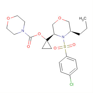 873064-12-1  4-Morpholinecarboxylic acid,1-[(3R,5R)-4-[(4-chlorophenyl)sulfonyl]-5-propyl-3-morpholinyl]cyclopropyl ester