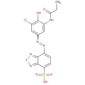 873066-16-1  2,1,3-Benzothiadiazole-4-sulfonic acid,7-[[3-chloro-4-hydroxy-5-[(1-oxopropyl)amino]phenyl]azo]-