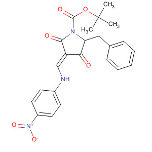 873071-21-7  1-Pyrrolidinecarboxylic acid,3-[[(4-nitrophenyl)amino]methylene]-2,4-dioxo-5-(phenylmethyl)-,1,1-dimethylethyl ester, (3E,5S)-