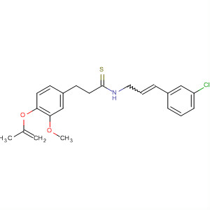 873092-15-0  Benzenepropanethioamide,N-[3-(3-chlorophenyl)-2-propenyl]-3-methoxy-4-(2-propenyloxy)-