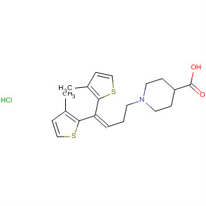 873195-25-6  4-Piperidinecarboxylic acid, 1-[4,4-bis(3-methyl-2-thienyl)-3-butenyl]-,hydrochloride