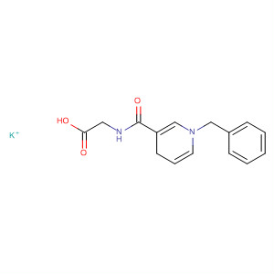 86996-34-1  Glycine, N-[[1,4-dihydro-1-(phenylmethyl)-3-pyridinyl]carbonyl]-,monopotassium salt