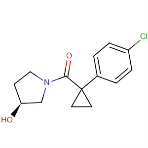 869967-65-7  3-Pyrrolidinol, 1-[[1-(4-chlorophenyl)cyclopropyl]carbonyl]-, (3S)-