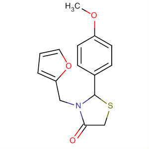 870106-57-3  4-Thiazolidinone, 3-(2-furanylmethyl)-2-(4-methoxyphenyl)-