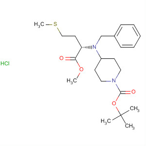 870136-41-7  1-Piperidinecarboxylic acid,4-[[(1S)-1-(methoxycarbonyl)-3-(methylthio)propyl](phenylmethyl)amino]-, 1,1-dimethylethyl ester, monohydrochloride