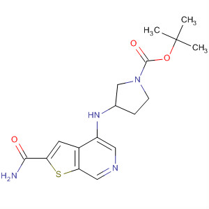 870236-44-5  1-Pyrrolidinecarboxylic acid,3-[[2-(aminocarbonyl)thieno[2,3-c]pyridin-4-yl]amino]-, 1,1-dimethylethylester, (3R)-