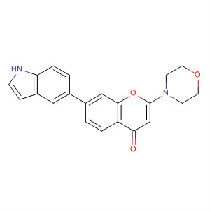 870297-57-7  4H-1-Benzopyran-4-one, 7-(1H-indol-5-yl)-2-(4-morpholinyl)-