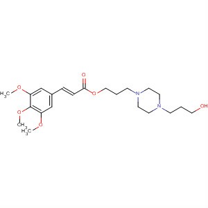 870449-80-2  2-Propenoic acid, 3-(3,4,5-trimethoxyphenyl)-,3-[4-(3-hydroxypropyl)-1-piperazinyl]propyl ester, (2E)-