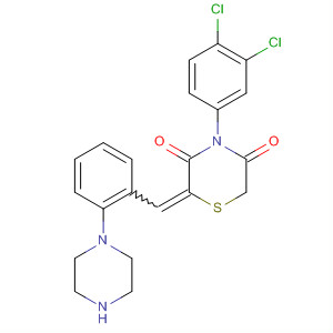 870452-78-1  3,5-Thiomorpholinedione,4-(3,4-dichlorophenyl)-2-[[2-(1-piperazinyl)phenyl]methylene]-