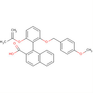 870460-07-4  2-Naphthalenecarboxylic acid,1-[2-[(4-methoxyphenyl)methoxy]-6-(2-propenyloxy)phenyl]-, (1R)-