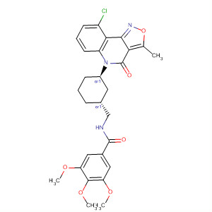 870461-40-8  Benzamide,N-[[(1R,3R)-3-(9-chloro-3-methyl-4-oxoisoxazolo[4,3-c]quinolin-5(4H)-yl)cyclohexyl]methyl]-3,4,5-trimethoxy-, rel-