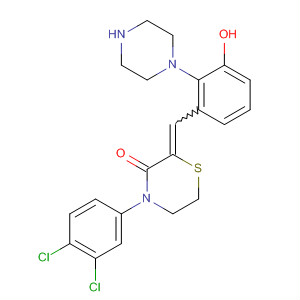 870525-69-2  3-Thiomorpholinone,4-(3,4-dichlorophenyl)-2-[[hydroxy-2-(1-piperazinyl)phenyl]methylene]-