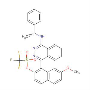 870766-72-6  Methanesulfonic acid, trifluoro-,7-methoxy-1-[4-[[(1R)-1-phenylethyl]amino]-1-phthalazinyl]-2-naphthalenyl ester
